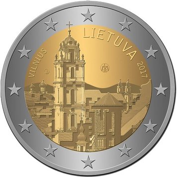 Lithuania 2 euro 2017 Vilnius UNC