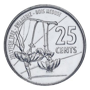 Монета Сейшельські острови 25 центів 2021 UNC М23546 фото