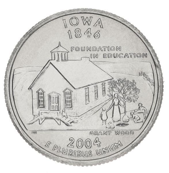 Монета США 25 центов (квотер) 2004 P &laquo;Штаты и территории - Айова&raquo; UNC (KM#358) М01448 фото