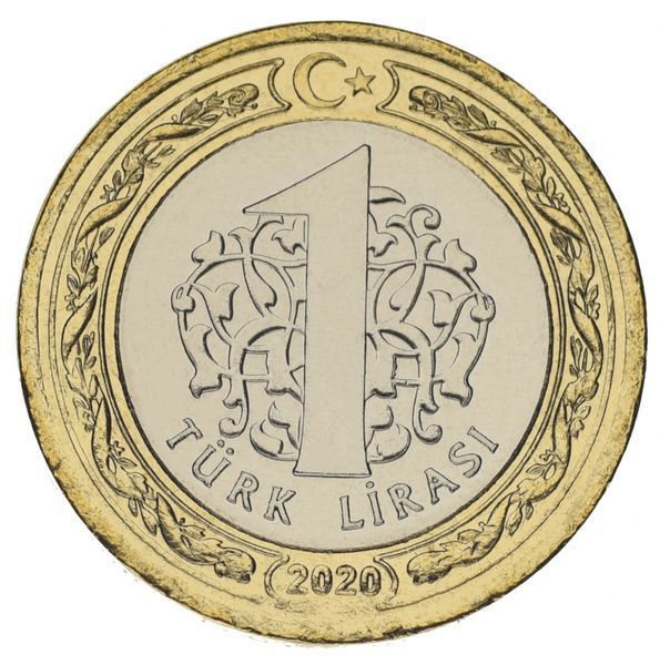Монета Туреччина 1 ліра 2020 Біметал UNC Собор Святої Софії в Стамбулі М14592 фото