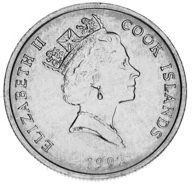 Cook Islands 5 cents 1992 AU-UNC Flower