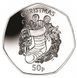 Монета Остров Мэн 50 пенсов 2013 UNC Новый год и Рождество М02858 фото 2