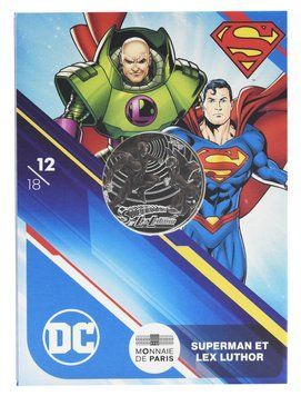 Монета Франція 10 євро 2025 Срібло UNC Комікси DC - 12\18 - Superman et Lex Luthor - Супермен та Лекс Лютор М24212 фото