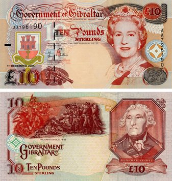 Gibraltar 10 pounds 2006 UNC (P32a)