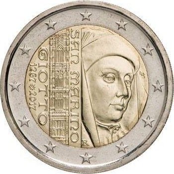 San Marino 2 euro 2017 "750th anniversary of the birth of Giotto di Bondone" UNC