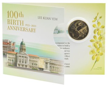 Singapore 10 dollars 2023 UNC 100th anniversary of the birth of Prime Minister Lee Kuan Yew in souvenir packaging