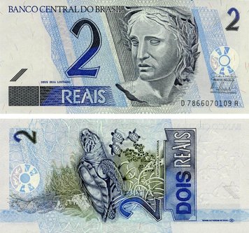 Бразилія 2 реала 2001 UNC (P249) Б03434 фото