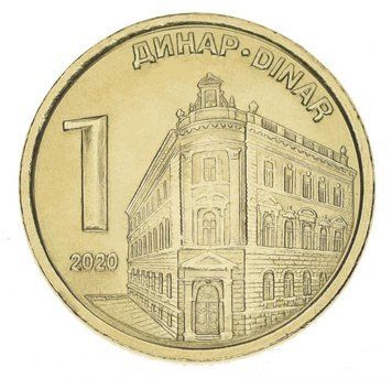 Serbia 1 dinar 2020 UNC