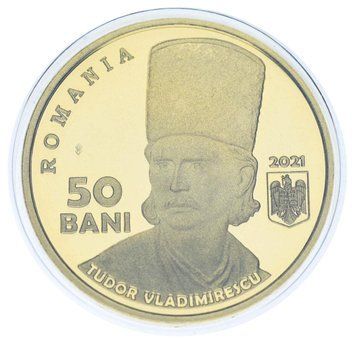 Монета Румунія 50 лазень 2021 Proof Тудор Володимиреску М19338 фото
