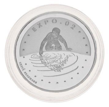Монета Швейцарія 20 франків 2002 Срібло UNC Expo-02 М17020 фото