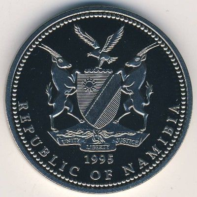 Namibia 1 dollar 1995 "5 years of independence" VF (KM # 7)