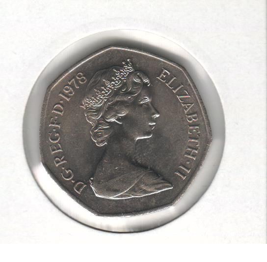 Coin United Kingdom 50 pence 1978 VF (KM # 913)