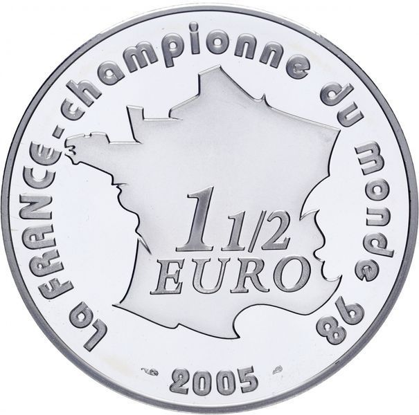 Coin France 1.5 euros 2005 "FIFA World Cup 2006 in Germany" Proof