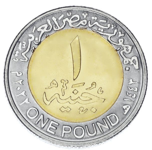 Coin Egypt 1 Pound 2023 Bimetal UNC Disabled
