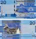 Банкнота Гамбія 20 Далас 2019 UNC Птах (Pnew)