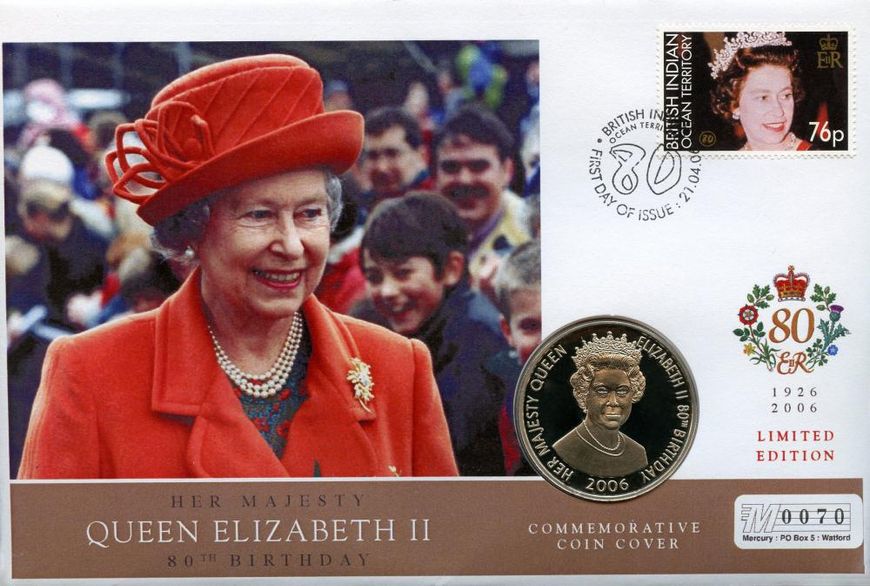 Ascension Island 50 pence 2006 UNC 80th Anniversary of Queen Elizabeth II Souvenir