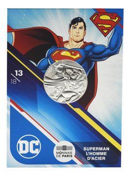 Монета Франція 10 євро 2025 Срібло UNC Комікси DC - 13\18 - Superman L'Homme D'Acier - Супермен Людина зі сталі М24213 фото
