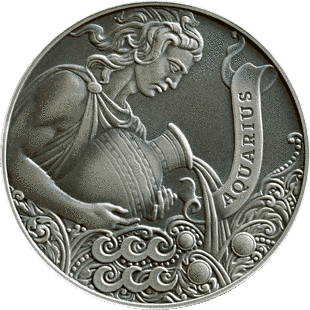 Беларусь 1 рубль 2015 &laquo;Знаки зодиака - Водолей&raquo; UNC М04764 фото