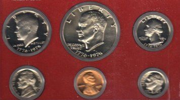 США набір з 6 монет 1975 Proof М03138 фото