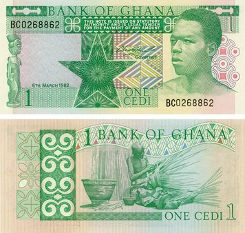 Ghana 1 Cedi 1982 UNC (P17)