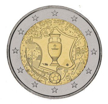 Монета Франція 2 євро 2016 &laquo;Чемпіонат Європи з футболу 2016 у Франції.&nbsp;УЄФА &raquo;UNC М04281 фото