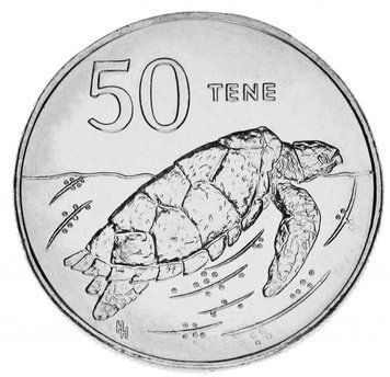 Острови Кука 50 центів 1992 AU-UNC Тенея Черепаха М14164 фото