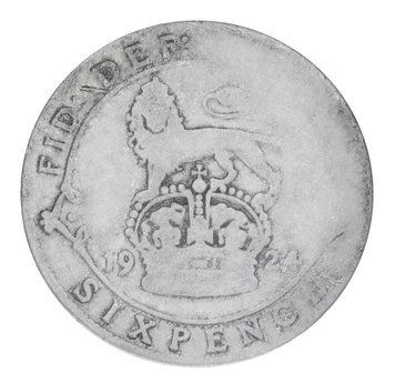 Монета Великобританія 6 пенсів 1924 Срібло G-VG (Ag 925, 2,83 грама) М19879 фото