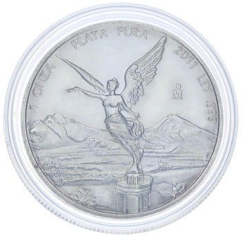 Монета Мексика 1 песо 2011 Срібло UNC Свобода (унція) М18273 фото