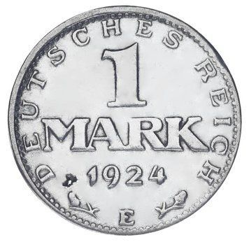 Німеччина 1 марка 1924 Срібло F-VF E М17801 фото
