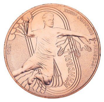 Монета Франція 1/4 євро 2024 UNC XXXIII літні Олімпійські ігри 2024 у Парижі - Гандбол М20269 фото
