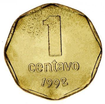 Аргентина 1 сентаво 1992 AU-UNC М13996 фото