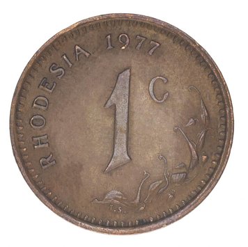 Rhodesia 1 cent 1977 F-VF