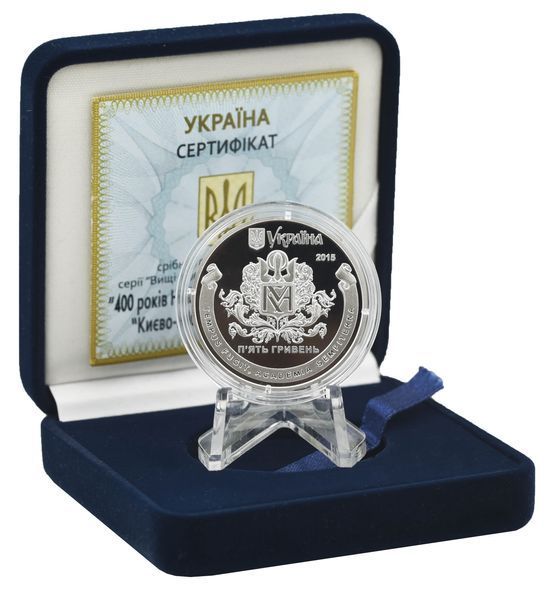 Монета Украина 5 гривен 2015 Серебро Proof Киево-Могилянская академия (Ag 925, пол-унции, 15,55 грамм) М01220 фото