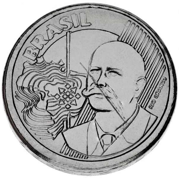 Монета Бразилия 50 сентаво 2016 UNC М12955 фото