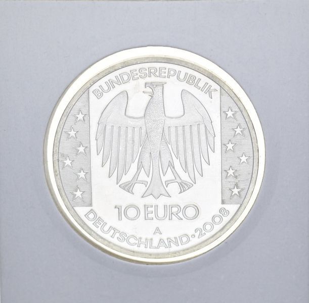 Germany 10 Euro 2008 Nebra Celestial Disc UNC Silver