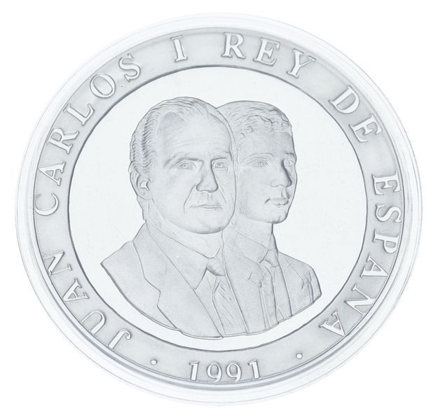 Монета Іспанія 2000 песет 1991 Срібло Proof XXV літні Олімпійські ігри в Барселоні 1992 року - Теніс М23314 фото