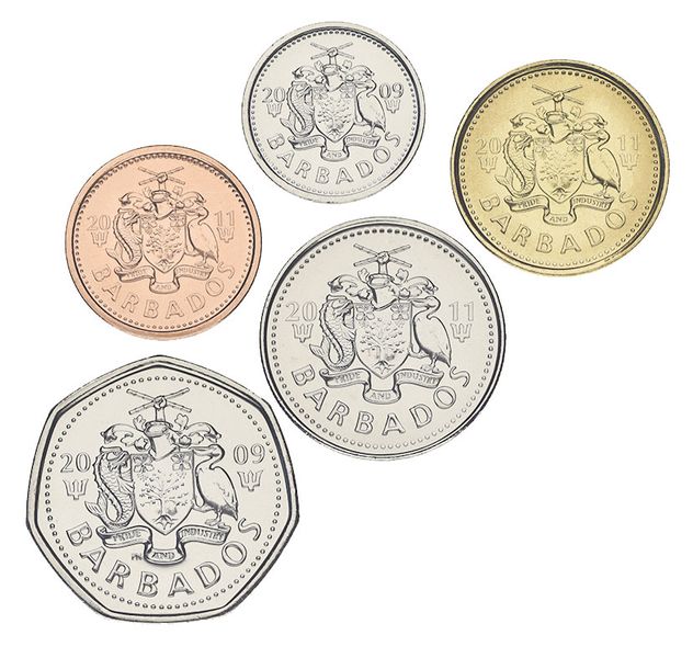 Barbados set of 5 coins 2011-2012 UNC