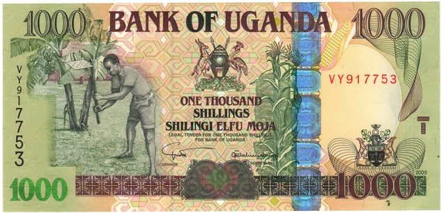 Uganda 1000 shillings 2005 UNC (P43a)