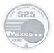 Coin Mexico 25 Pesos 1986 Silver Proof FIFA World Cup in Mexico 1986 &mdash; Inscription on Ball