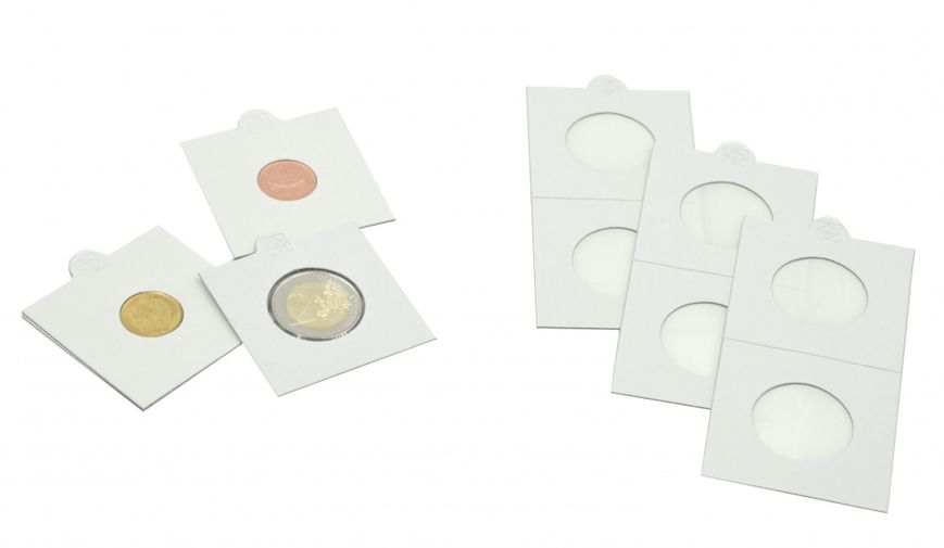 Holders for coins on an adhesive base of 25 mm, (25 pieces) in a Leuchtturm package