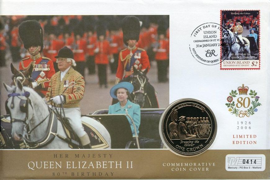 Gibraltar 1 crown 2006 UNC 80 years of Queen Elizabeth II Parade Souvenir