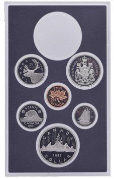 Канада набір з 6 монет 1981 Proof 1, 5, 10, 25, 50 центів, 1 долар М13741 фото
