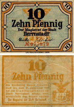 Banknote Germany Notgeld 10 pfennig 1919 F-VF Berlin
