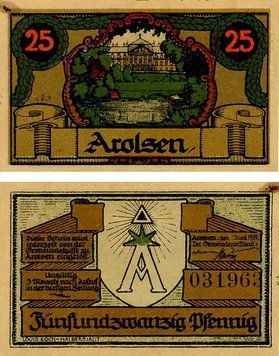 Banknote Germany Notgeld 25 pfennig 1921 F-VF Halberstadt