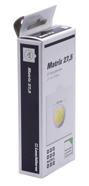 Adhesive coin holders 27.5 mm, (25 pieces) in Leuchtturm pack