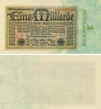 Banknote Germany 1000000000 Marks 1923 UNC 1 Billion (P114(2))
