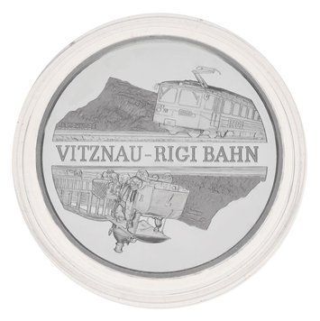 Монета Швейцарія 20 франків 2008 Срібло UNC Поїзд - Залізниця Віцнау - Риги М17022 фото