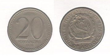 Ангола 20 кванза 1978 F-VF (KM#87) М02018 фото