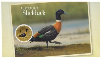 Tuvalu 1 dollar 2013 UNC Bird - Australian Shelduck in souvenir packaging