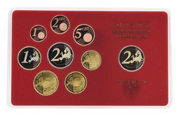 Набір монет Німеччина набір з 9 монет євро 2008 UNC A 1, 2, 5, 10, 20, 50 євроцентів, 1, 2 євро, пам'ятна 2 євро Блістер М22713 фото
